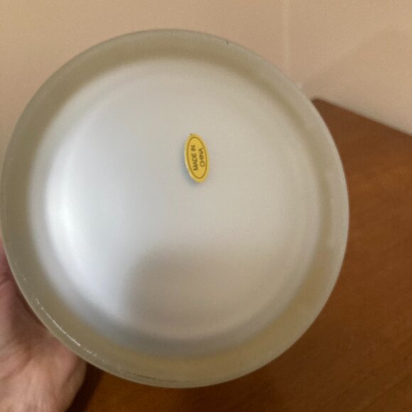 Candle Holder Decorative Frosted Glass Winter Scene - Picture 5 of 5